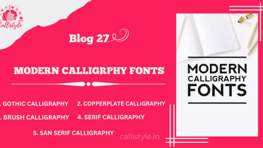 Modern calligraphy fonts