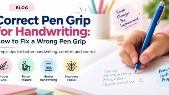 Correct pen grip for handwriting and handwriting improvement