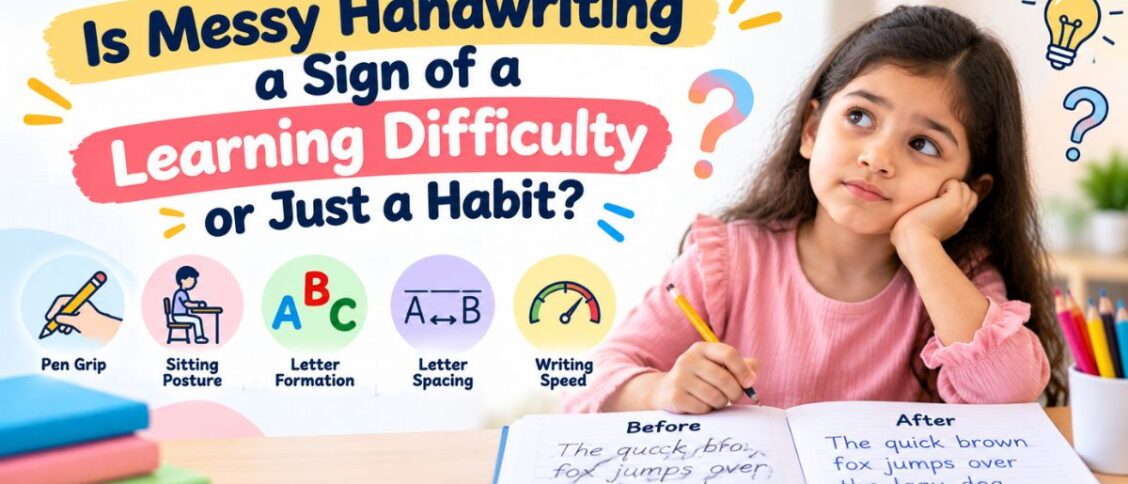 Messy handwriting in children and handwriting improvement skills